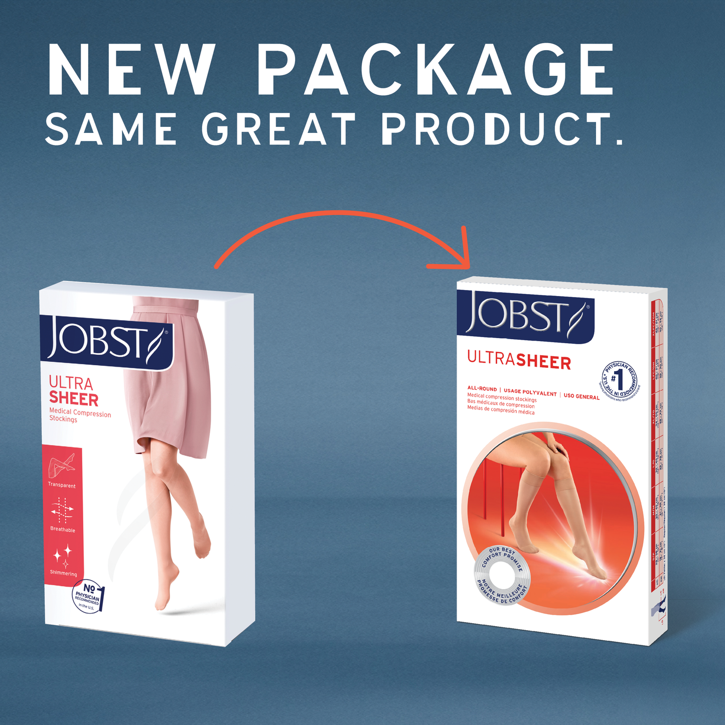 JOBST® UltraSheer Women’s Knee High 15-20 mmHg Compression Stockings – Closed Toe
