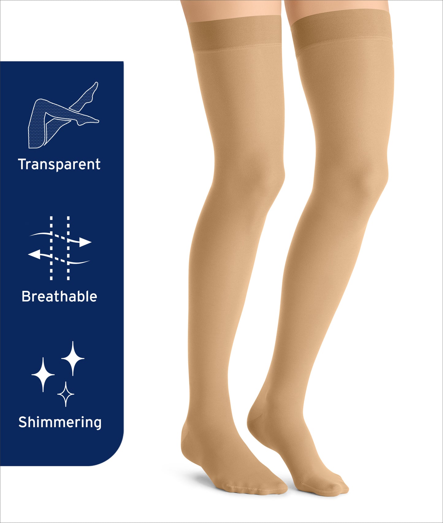 JOBST® UltraSheer Women’s Knee High 15-20 mmHg Compression Stockings – Closed Toe
