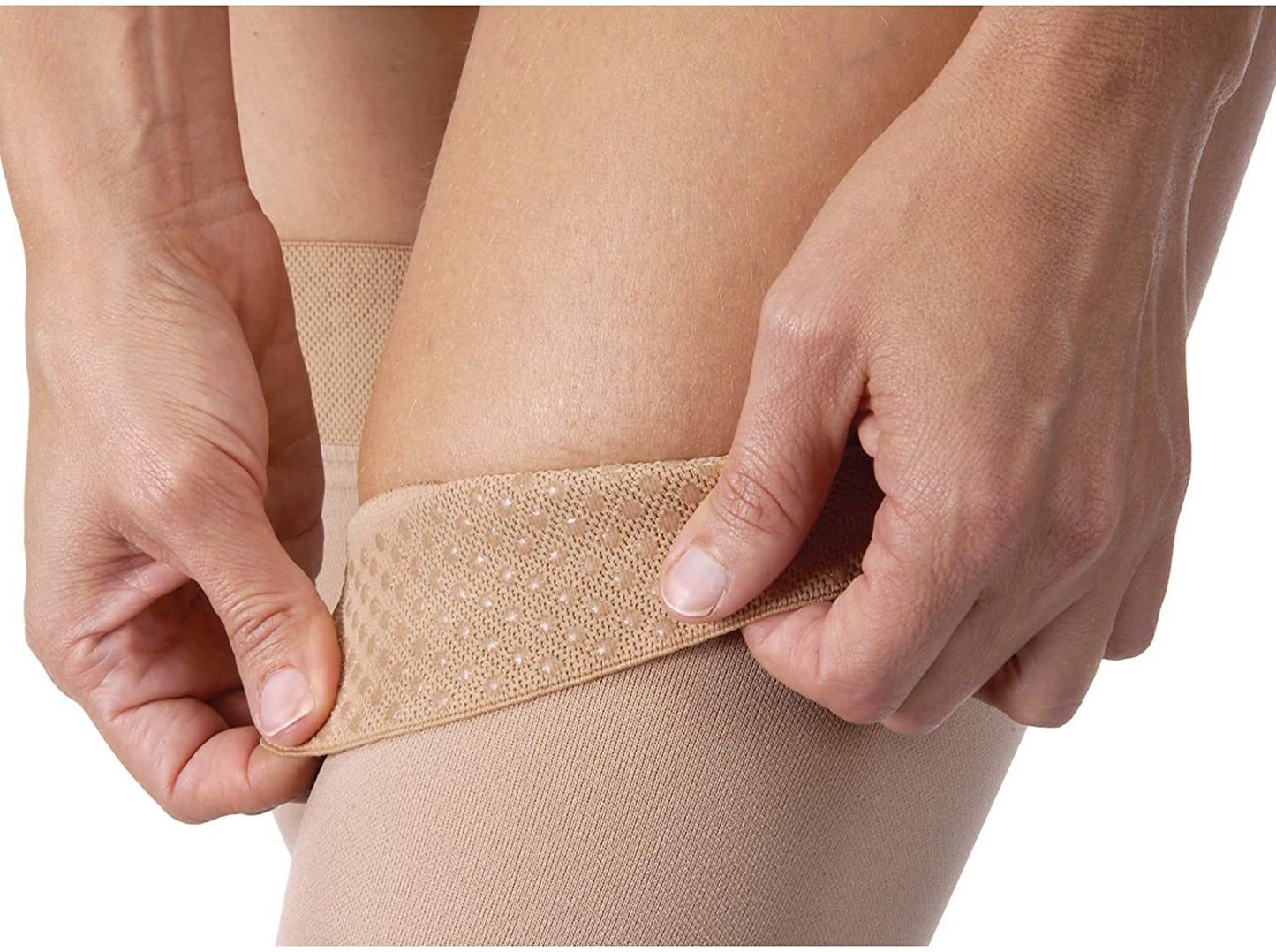 JOBST® Relief Thigh High 30-40 mmHg Compression Stockings with Silicone Top Band, Open Toe