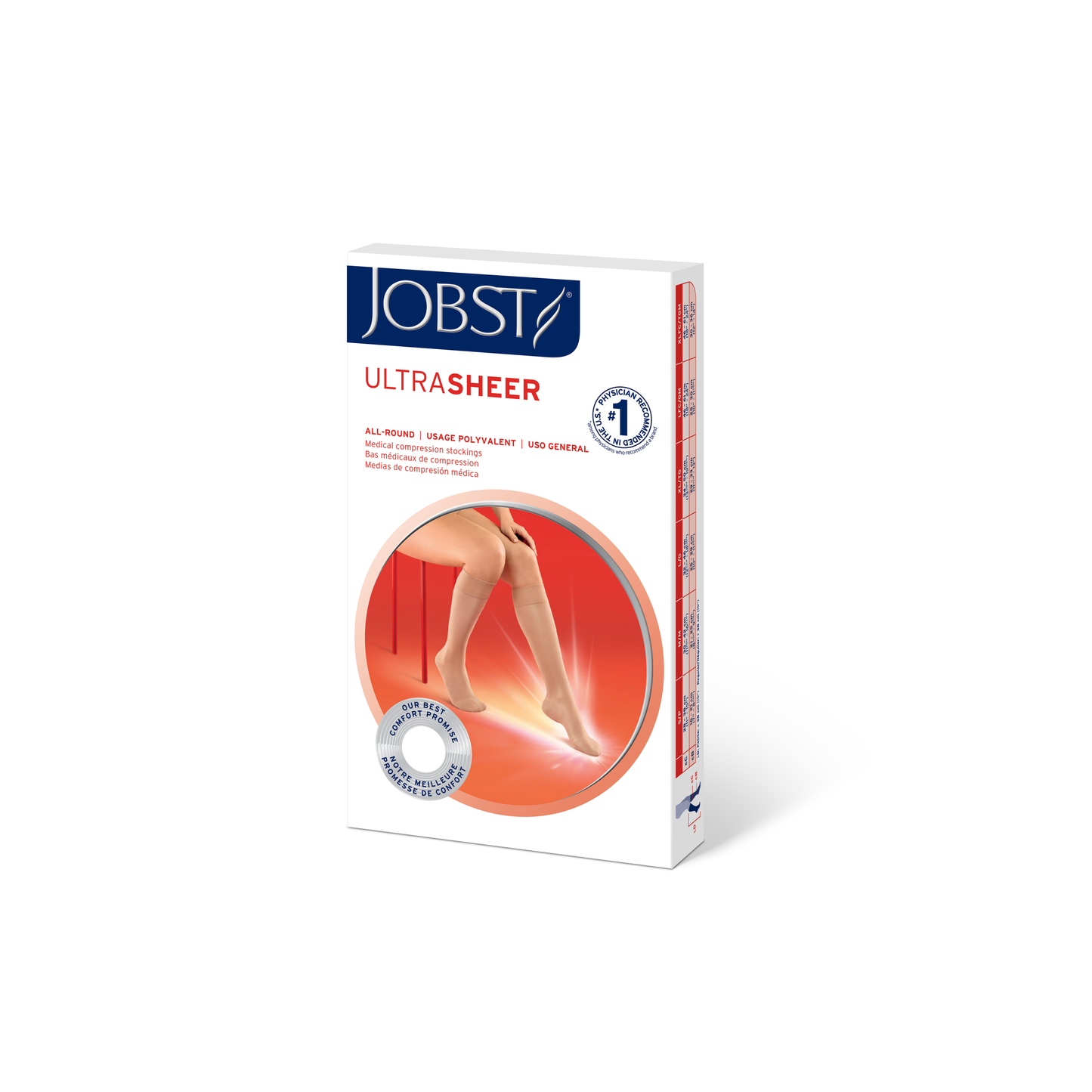 JOBST® UltraSheer Women’s Knee High 15-20 mmHg Compression Stockings – Closed Toe