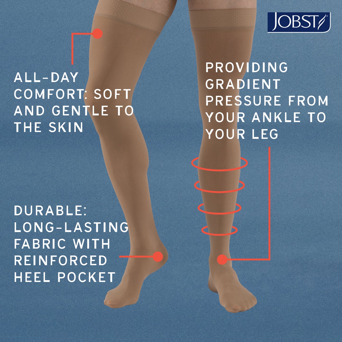 JOBST® Relief Waist High 15-20 mmHg Compression Stockings