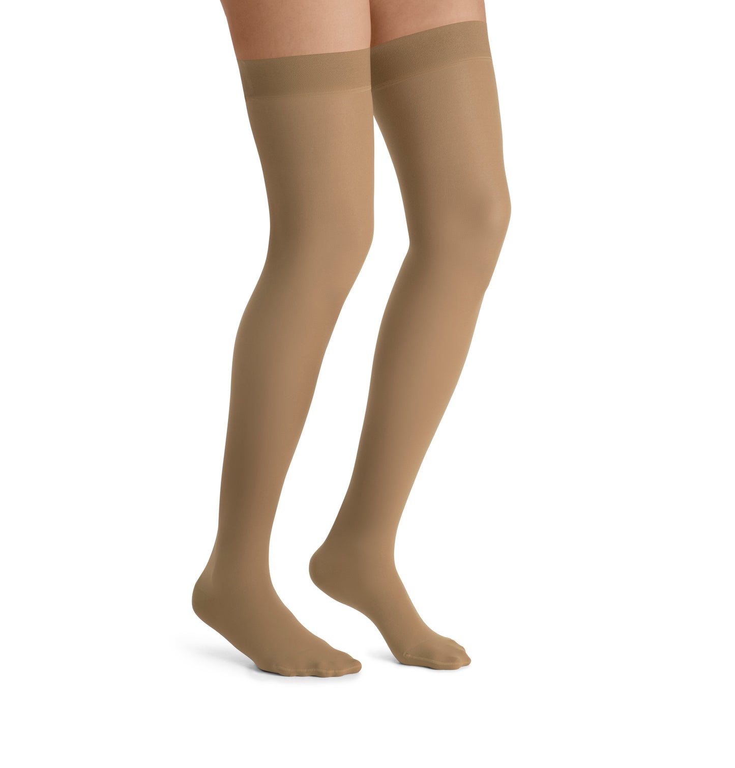 JOBST® UltraSheer Sensitive Women’s Thigh High 15-20 mmHg Compression Stockings w/ Dot Band – Closed Toe