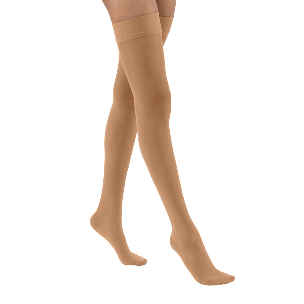 JOBST® UltraSheer Sensitive Women’s Thigh High 15-20 mmHg Compression Stockings w/ Dot Band – Closed Toe