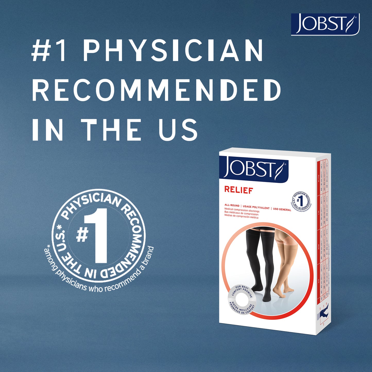 JOBST® Relief Waist High 15-20 mmHg Compression Stockings