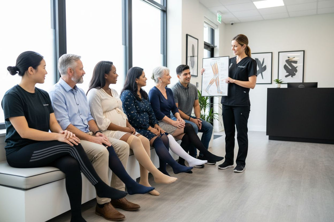 compression stockings variety, health education