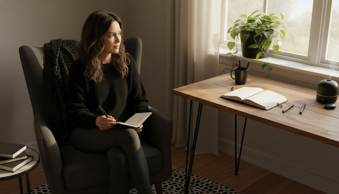 calm journaling space