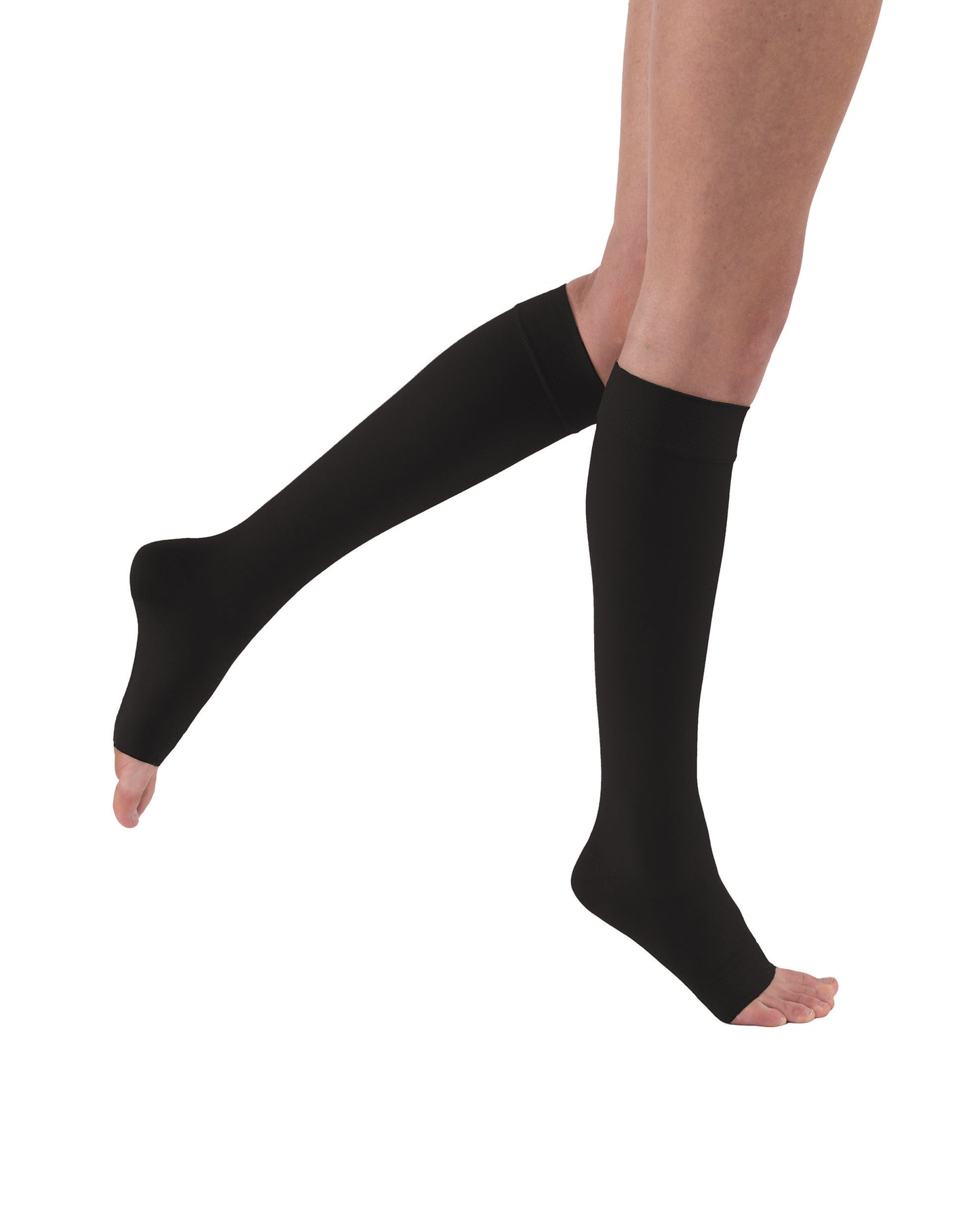 JOBST® Relief Knee High 20-30 mmHg Compression Stockings w/  Silicone Top Band - Open Toe