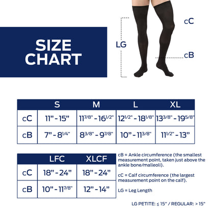 JOBST® Relief Thigh High 20-30 mmHg Compression Stockings with Silicone Top Band