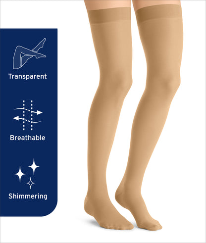 JOBST® UltraSheer Women’s Knee High 15-20 mmHg Compression Stockings – Closed Toe