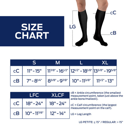 JOBST® Relief Knee High 30-40 mmHg Compression Stockings - Closed toe & Open toe