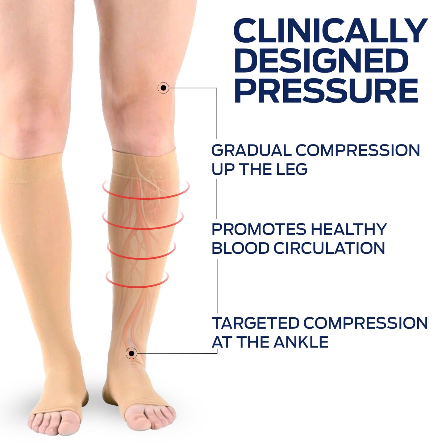 JOBST® UltraSheer Women’s Knee High 20-30 mmHg Compression Stockings