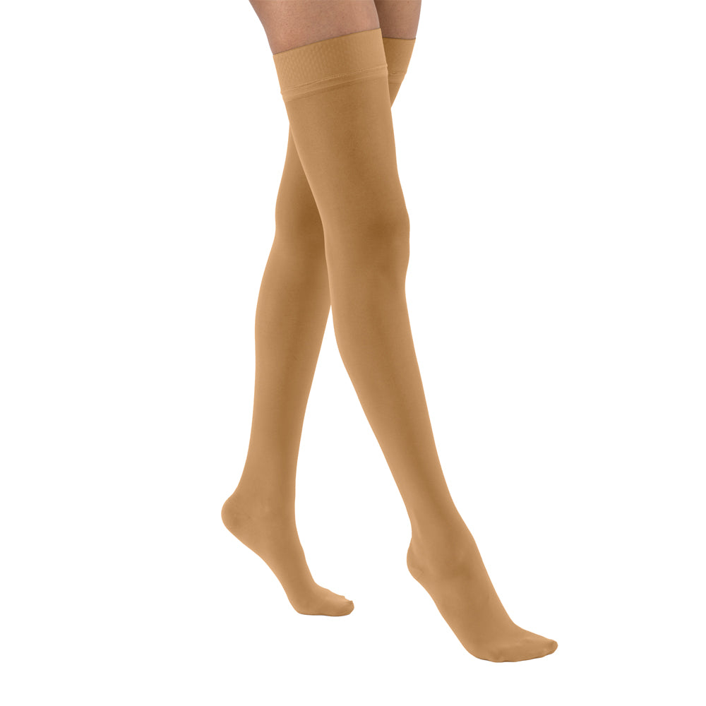 JOBST® UltraSheer Sensitive Women’s Thigh High 15-20 mmHg Compression Stockings w/ Dot Band – Closed Toe