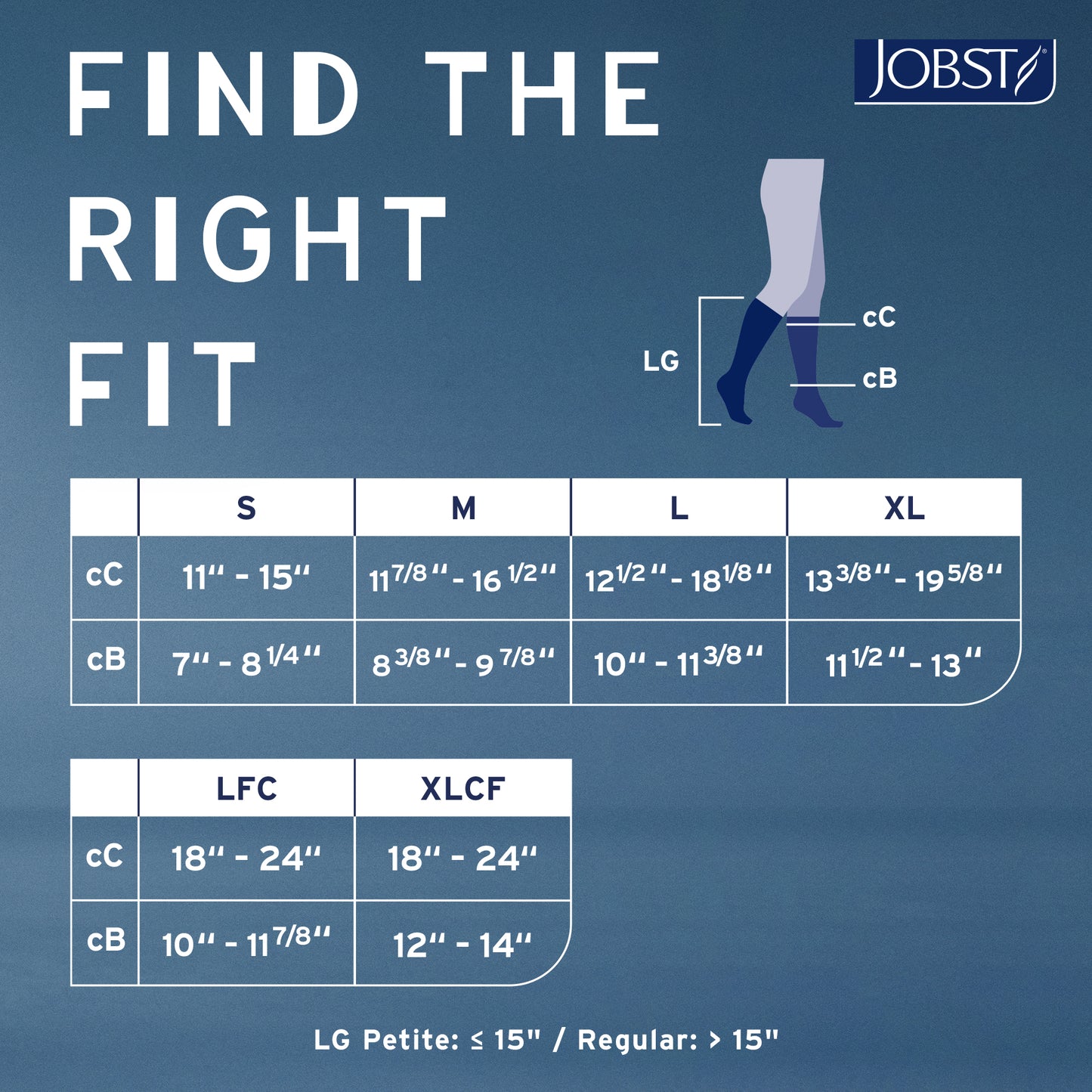 JOBST® Relief Knee High 20-30 mmHg Compression Stockings w/  Silicone Top Band - Open Toe